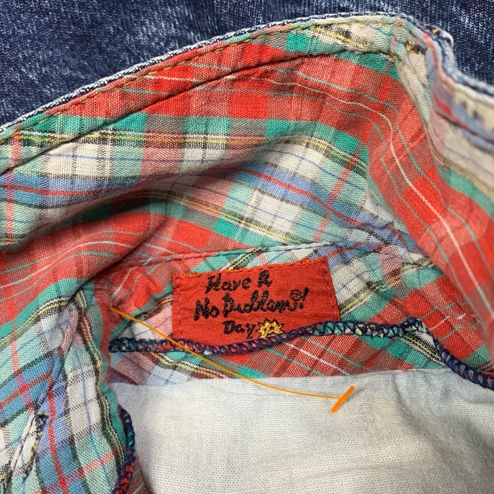Vintage Patchwork Jeans 9/10 1980's Cottagecore Acid Wash Made In Brazil  - Picture 12 of 13